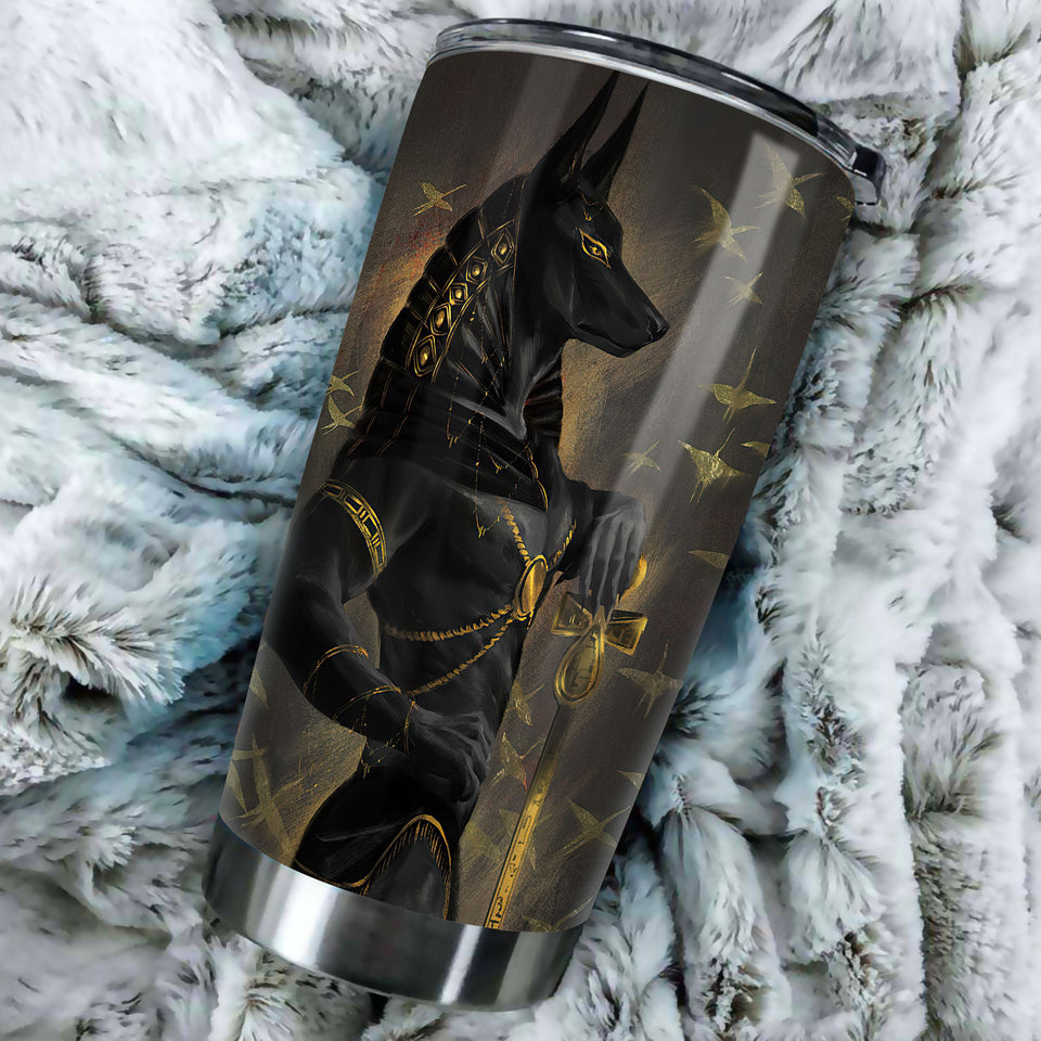 Camellia Personalized Ancient Egypt Pharaoh Stainless Steel Tumbler - Double-Walled Insulation Thermal Cup With Lid