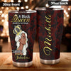 Camellia Personalized A Black Queen Classy Fabulous Crown Stainless Steel Tumbler - Double-Walled Insulation Travel Thermal Cup With Lid Gift For Afro Girl Black Women