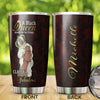 Camellia Personalized A Black Queen Classy Fabulous Crown Stainless Steel Tumbler - Double-Walled Insulation Travel Thermal Cup With Lid Gift For Afro Girl Black Women