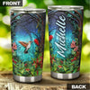Camellia Personalized Nature Jungle Hummingbird Graphics Stainless Steel Tumbler - Double-Walled Insulation Travel Thermal Cup With Lid For Nature Bird Lover