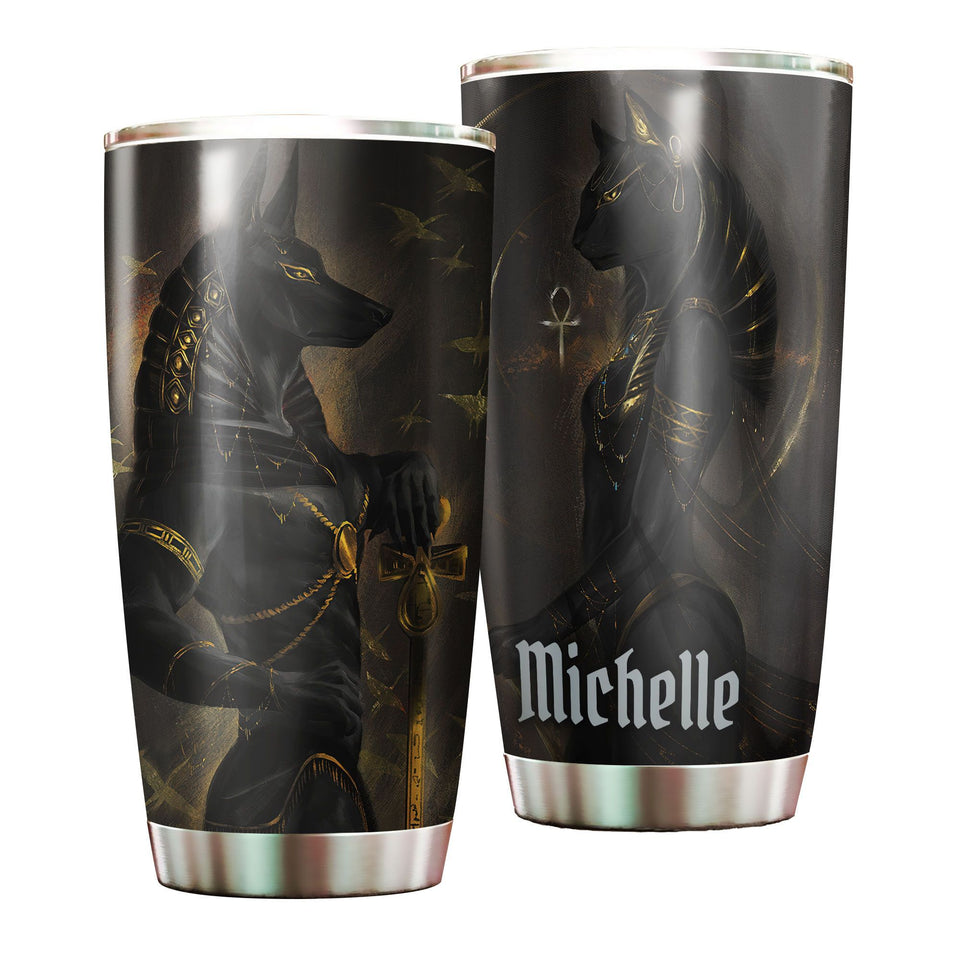 Camellia Personalized Ancient Egypt Pharaoh Stainless Steel Tumbler - Double-Walled Insulation Thermal Cup With Lid