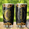 Camellia Personalized Sunflower Respiratory Therapist Your Life Worth My Time Stainless Steel Tumbler - Double-Walled Insulation Thermal Cup With Lid Gift For Respiratory Therapist