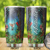 Camellia Personalized Nature Jungle Hummingbird Graphics Stainless Steel Tumbler - Double-Walled Insulation Travel Thermal Cup With Lid For Nature Bird Lover