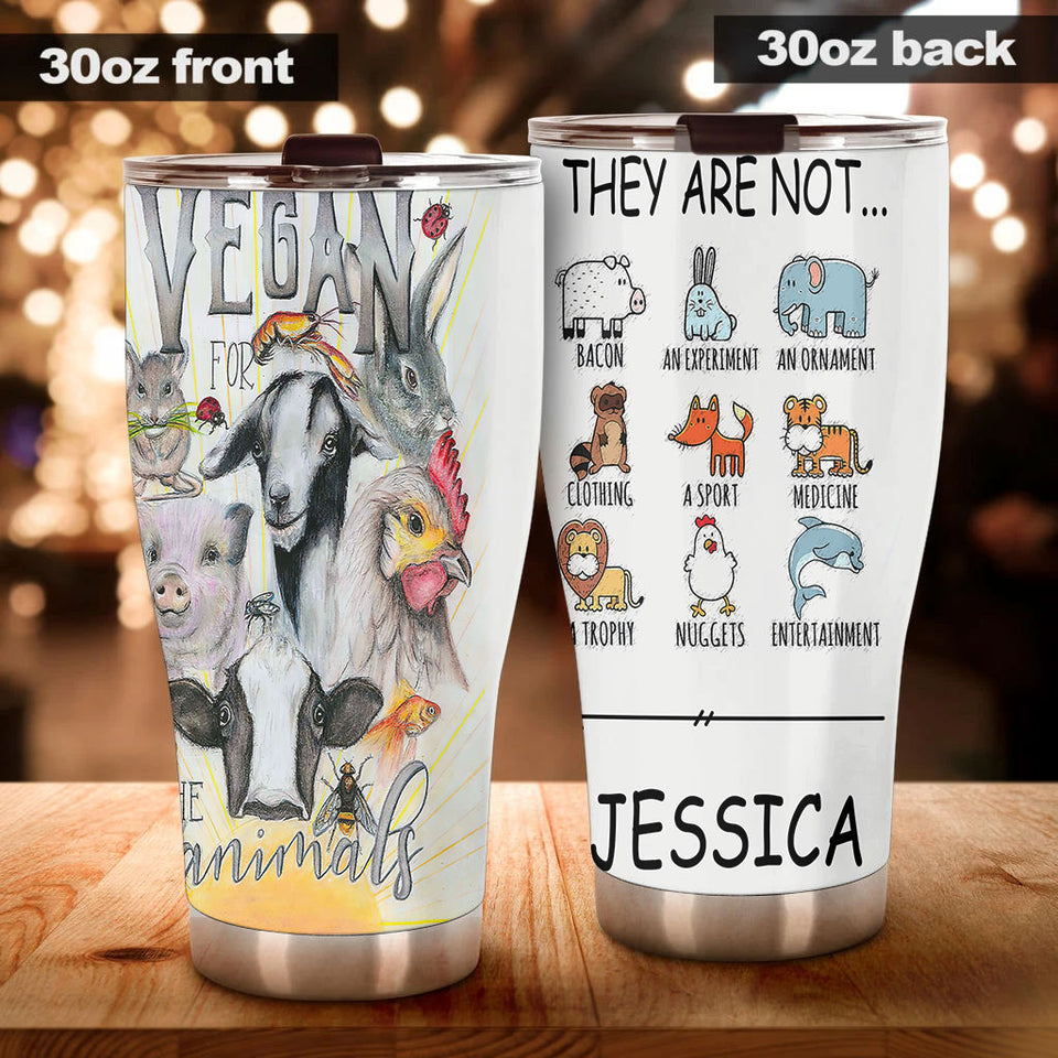 Camellia Personalized Purple Violet Butterfly Graphics Stainless Steel Tumbler - Double-Walled Insulation Travel Thermal Cup With Lid Gift For Girls Butterfly Lover