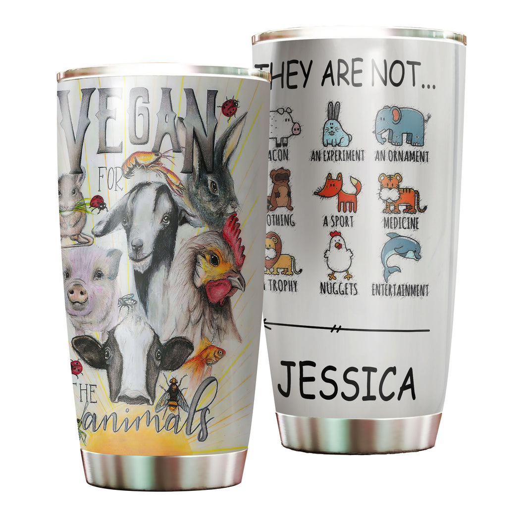 Camellia Personalized Purple Violet Butterfly Graphics Stainless Steel Tumbler - Double-Walled Insulation Travel Thermal Cup With Lid Gift For Girls Butterfly Lover