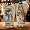 Camellia Personalized Once Upon A Time Girl Who Loved Horses Stainless Steel Tumbler - Double-Walled Insulation Thermal Cup With