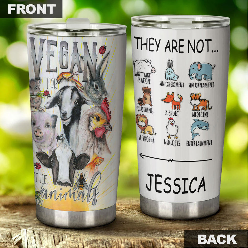 Camellia Personalized Purple Violet Butterfly Graphics Stainless Steel Tumbler - Double-Walled Insulation Travel Thermal Cup With Lid Gift For Girls Butterfly Lover