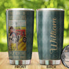 Camellia Personalized That's What I Do Ride Tractors Farming Stainless Steel Tumbler - Double-Walled Insulation Travel Thermal Cup With Lid Gift For Farmer Tractor Lover