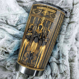 Camellia Personalized Ancient Pharaoh Gods Of Egypt Stainless Steel Tumbler - Double-Walled Insulation Thermal Cup With Lid Gift For Birthday Christmas