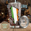 Camellia Personalized Earth Irish Inside Graphics Stainless Steel Tumbler - Double-Walled Insulation Travel Thermal Cup With Lid Gift For Irish Men Women