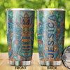 Camellia Personalized Bee Hippie Bee Kind Colorful Bee Graphics Stainless Steel Tumbler - Double-Walled Insulation Thermal Cup With Lid Gift For Hippie Bee Lover