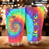 Camellia Personalized Colorful Hippie Definition Free Spirit Peace Lover Stainless Steel Tumbler - Double-Walled Insulation Thermal Cup With Lid Gift For Hipster