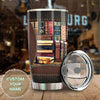 Camellia Personalized Library Books Graphic Stainless Steel Tumbler - Double-Walled Insulation Thermal Cup With Lid Gift For Nerd Reader Librarian