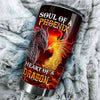 Camellia Personalized Soul Of Phoenix Heart Of Dragon Graphics Stainless Steel Tumbler - Double-Walled Insulation Travel Thermal Cup With Lid Gift For Men Boy