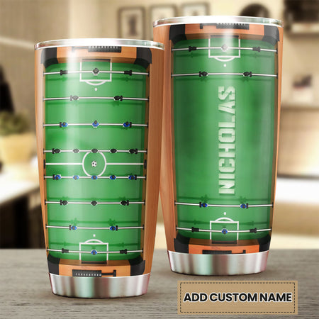 Camellia Personalized Football Table Top Graphics Stainless Steel Tumbler - Double-Walled Insulation Travel Thermal Cup With Lid Gift For Kids Boy
