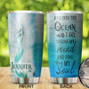 Camellia Personalized Into The Ocean Stainless Steel Tumbler - Double-Walled Insulation Travel Thermal Cup With Lid Gift For Scuba Diver Surfer
