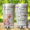 Camellia Personalized Pig Thing Gonna Be Alright Stainless Steel Tumbler - Double-Walled Insulation Thermal Cup With Lid Gift For Kids Daughter