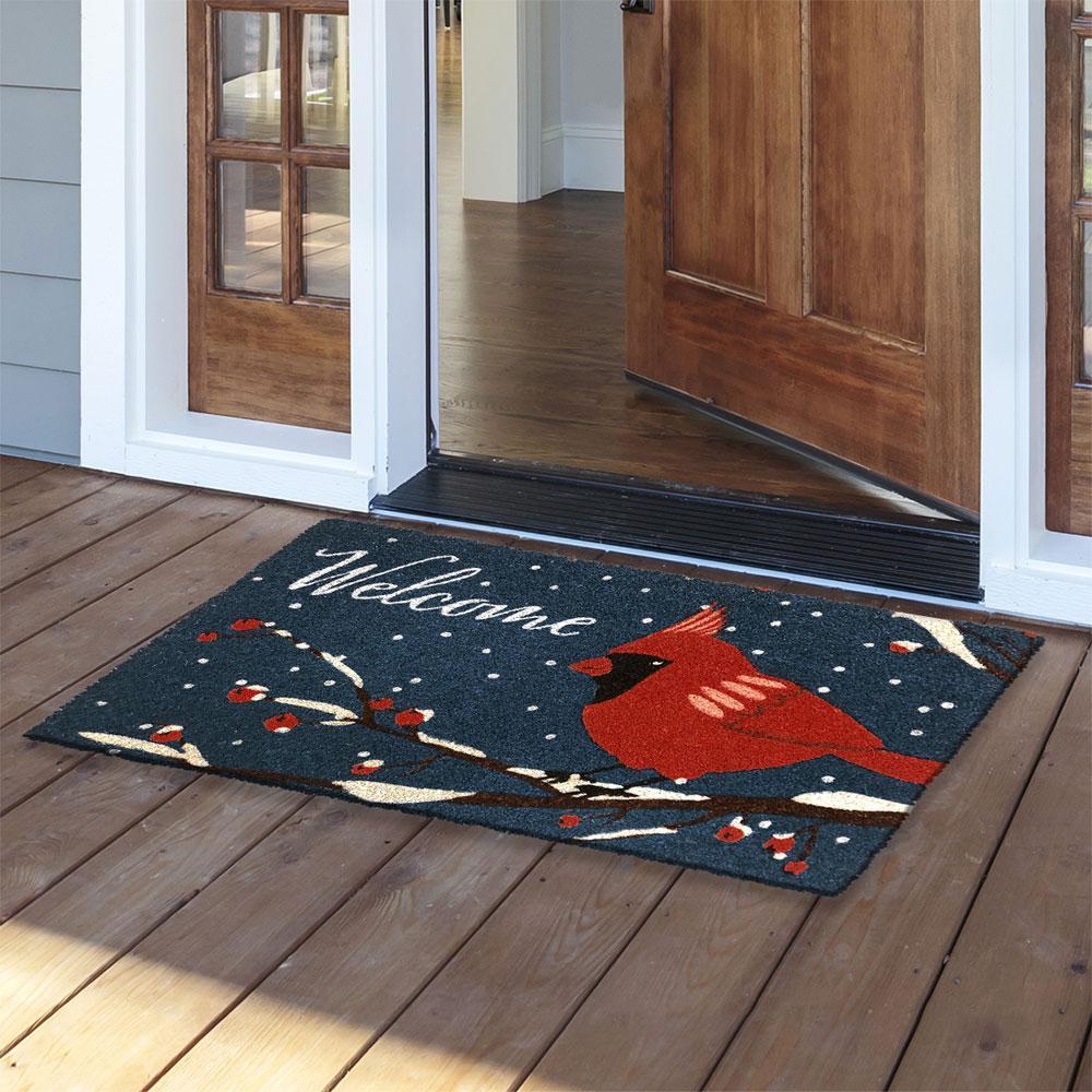 Memorial Cardinal Winter Indoor And Outdoor Indoor Outdoor Doormat Floor Mat Funny Gift Ideas Warm House Gift Welcome Mat Birthday Gift For Cardinal Lover