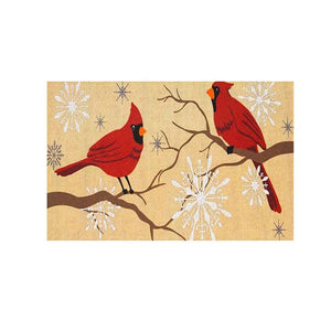 Snow Cardinal Red Bird Indoor And Outdoor Indoor Outdoor Doormat Floor Mat Funny Gift Ideas Warm House Gift Welcome Mat Birthday Gift For Cardinal Lover