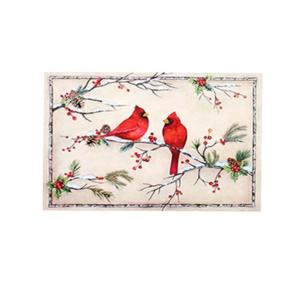 Christmas Cardinal Indoor Outdoor Doormat Floor Mat Funny Gift Ideas Floor Rug Housewarming Gift Home Living Home Decor Funny