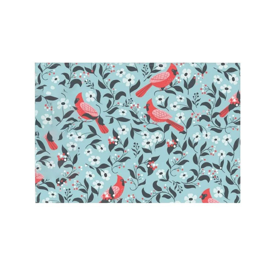 Flowers Flora Cardinal Bird Indoor Outdoor Doormat Floor Mat