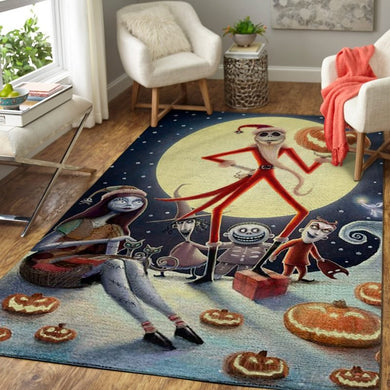 Santa Jack Skellington The Nightmare Before Christmas Halloween Living Room Rug Carpet