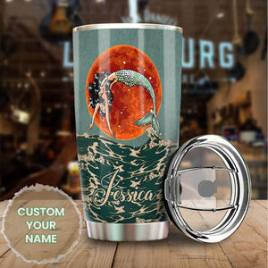 Camellia Personalized Mermaid She Dream Of The Ocean Stainless Steel Tumbler-Double-Walled Insulation Travel Cup With Lid 02