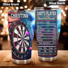 Camellia Personalized Darts Player Nutrition Facts Stainless Steel Tumbler-Thermal Flask Gift For Darts Player 01