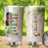 Camellia Personalized 3D Afro Hair Girl Angels Don't Always Have Wings Stainless Steel Tumbler - Customized Double-Walled Insulation Black Live Matter Thermal Cup With Lid