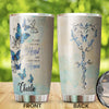 Camellia Personalized Butterfly Hold You In Heaven Stainless Steel Tumbler - Double-Walled Insulation Vacumm Flask - For Thanksgiving, Memorial Day, Christians, Christmas Gift