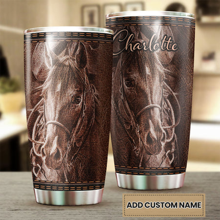 Camellia Personalized Horse Stainless Steel Tumbler - Double-Walled Insulation Vacumm Flask - Gift For Horse Lovers, Cowgirls, Cowboys, Perfect Christmas, Thanksgiving Gift 06