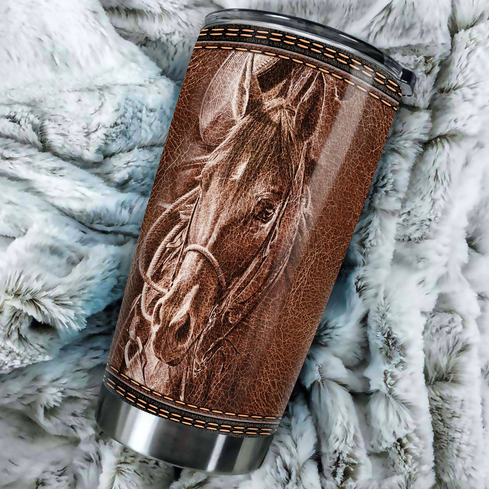 Camellia Personalized Horse Stainless Steel Tumbler - Double-Walled Insulation Vacumm Flask - Gift For Horse Lovers, Cowgirls, Cowboys, Perfect Christmas, Thanksgiving Gift 06