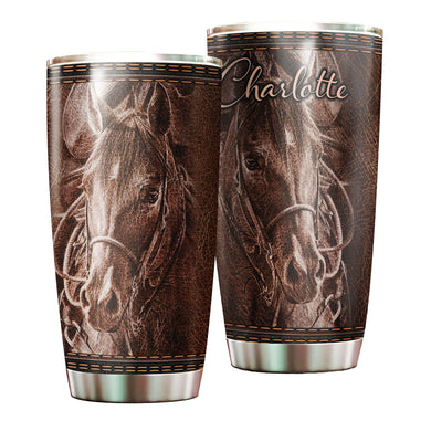 Camellia Personalized Horse Stainless Steel Tumbler - Double-Walled Insulation Vacumm Flask - Gift For Horse Lovers, Cowgirls, Cowboys, Perfect Christmas, Thanksgiving Gift 06
