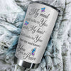 Camellia Personalized Butterfly My Mind Still Talk To You Stainless Steel Tumbler - Double-Walled Insulation Vacumm Flask - For Thanksgiving, Memorial Day, Christians, Christmas Gift