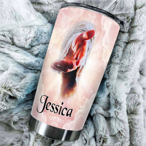 Camellia Personalized Jesus Hand Be Still And Know That I Am God Stainless Steel Tumbler-Wall Insulated Cup With Lid Travel Mug