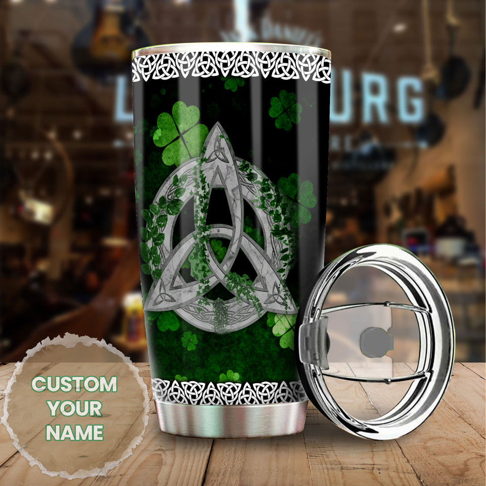 Camellia Personalized Celtic Knot Peace To Your Mind Love To Your Heart Calm To Your Spirit Stainless Steel Tumbler - Customized Double-Walled Insulation Travel Thermal Cup With Lid