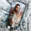Camellia Personalized Faith Jesus Right Hand Steel Tumbler- Wall Insulated Cup With Lid Travel Mug 01