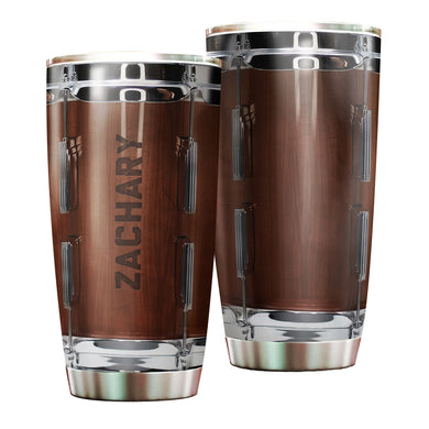 Camellia Personalized Drum Surface Stainless Steel Tumbler - Customized Double-Walled Insulation Travel Thermal Cup With Lid