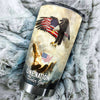 Camellia Personalized American Eagle Of Faith Stainless Steel Tumbler - Double-Walled Insulation Vacumm Flask - Gift For Christians, Christmas, Thanksgiving