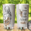 Camellia Personalized 3D Deer You Give Me Life In Your First Breath Stainless Steel Tumbler - Customized Double-Walled Insulation Travel Thermal Cup With Lid Gift For Mom Deer Lover