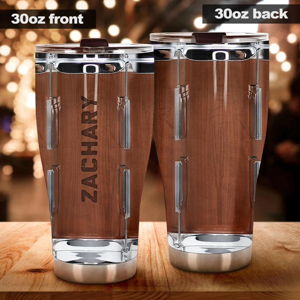 Camellia Personalized Drum Surface Stainless Steel Tumbler - Customized Double-Walled Insulation Travel Thermal Cup With Lid