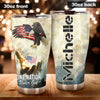 Camellia Personalized American Eagle Of Faith Stainless Steel Tumbler - Double-Walled Insulation Vacumm Flask - Gift For Christians, Christmas, Thanksgiving