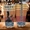 Camellia Personalized Mermaid Salty Lil' Beach Stainless Steel Tumbler-Double-Walled Insulation Travel Cup With Lid