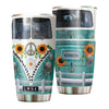Camellia Personalized Hippie Van And Sunflowers Stainless Steel Tumbler- Sweat-Proof Double Wall Travel Cup With Lid