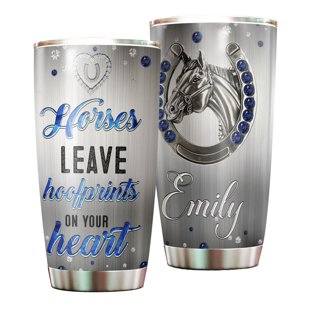 Camellia Personalized Horse Jewelry Style  Stainless Steel Tumbler - Double-Walled Insulation Vacumm Flask - Gift For Horse Lovers, Cowgirls, Cowboys, Perfect Christmas, Thanksgiving Gift 03