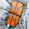 Camellia Persionalized Basketball Hustle Hit Never Quit Stainless Steel Tumbler - Customized Double - Walled Insulation Travel Thermal Cup With Lid Gift For Basketball Player