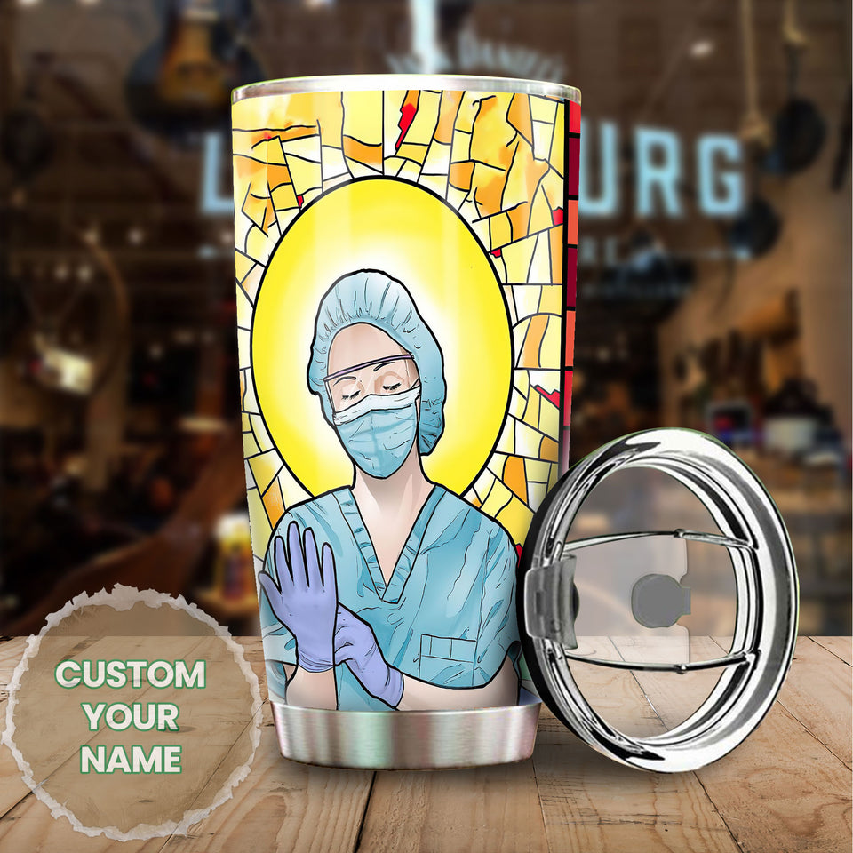 Camellia Personalized Nurse Are The Next Best Thing Stainless Steel Tumbler - Double-Walled Insulation Vacumm Flask - Gift For Nurse, Christmas Gift, International Nurses Day