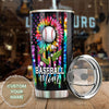Camellia Persionalized 3D Baseball Mom Stainless Steel Tumbler - Customized Double - Walled Insulation Travel Thermal Cup With Lid Gift For Baseball Player