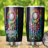Camellia Persionalized 3D Baseball Mom Stainless Steel Tumbler - Customized Double - Walled Insulation Travel Thermal Cup With Lid Gift For Baseball Player