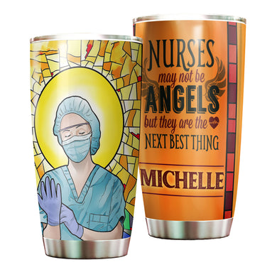 Camellia Personalized Nurse Are The Next Best Thing Stainless Steel Tumbler - Double-Walled Insulation Vacumm Flask - Gift For Nurse, Christmas Gift, International Nurses Day